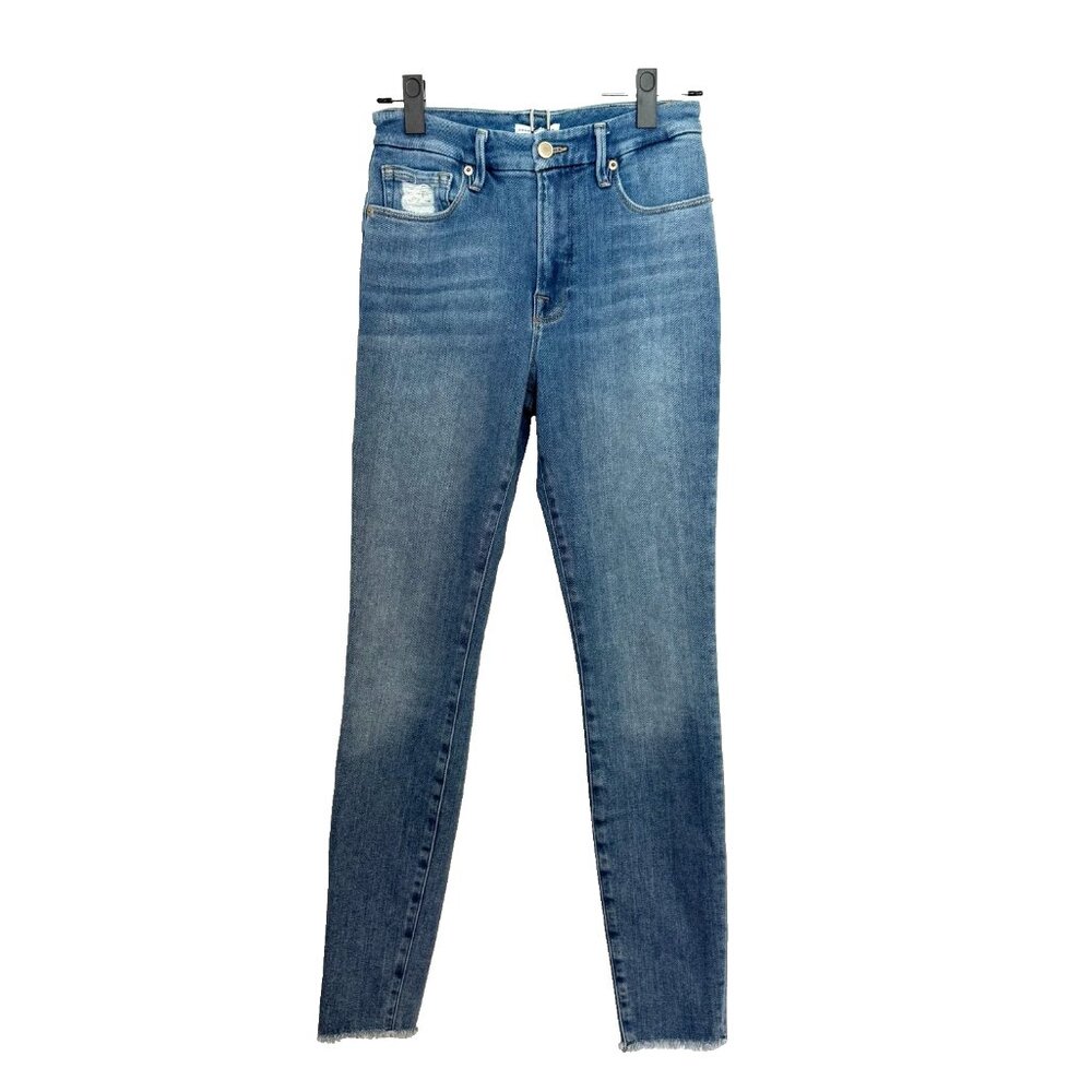 Good American Good Legs Raw Hem Skinny Jeans Women’s Sz 4/27